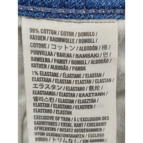 Abercrombie & Fitch Women's Distressed Varsity Letter Medium Wash Jeans Size 2 - Picture 5 of 5